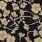 Homeroots 5' X 8' Black And Gold Floral Washable Indoor Outdoor Area Rug 599995 - alternate 2