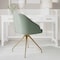 Martha Stewart Sora Upholstered Stationary Office Chair in Sage/Polished Brass CH-222119-SG-GLD-MS - alternate 3