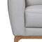 Homeroots 83" Gray Leather Sofa With Brown Legs 546406 - alternate 2