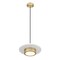 Z-Lite Ludo Matte White + Modern Gold 1 Light Pendant 829P12-MW-MGLD-LED - alternate 3