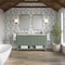 James Martin Vanities Breckenridge 60 in. Double Vanity, Smokey Celadon, w/ 3 CM Carrara Marble Top 330-V60D-SC-3CAR - alternate 3