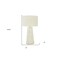 Homeroots 29" White Ceramic Geometric Table Lamp With Ivory Drum Shade 545802 - alternate 3