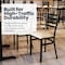 Flash Furniture HERCULES Black Ladder Back Metal Restaurant Chair - Tan Vinyl Seat XU-DG694BLAD-TNV-GG - alternate 3