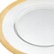 Homeroots 13in Clear And Gold Glass Charger Plate 386761 - alternate 2