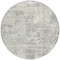 Homeroots 8' Ivory And Gray Round Abstract Washable Indoor Outdoor Area Rug 597976 - alternate 3