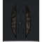 Vdomdoors Metal Double Doors Deux 6501 Black Enamel Opaque Black Glass Entry Modern Painted (W72xH80) Right h DEUX6501DEXD-BLK-W72xH80-RH-O - alternate 1