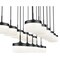 Z-Lite Renaud Matte Black 17 Light Linear Chandelier 827P6-17L-MB-LED - alternate 2