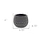 Homeroots Gray Ceramic 17 Ounce Round Distressed Pot Planter 487400 - alternate 2