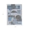 Homeroots 9' X 12' Blue And Gray Geometric Washable Indoor Outdoor Area Rug 618014 - alternate 2