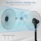 Healsmart 15in Adjustable 12 Levels Speed Pedestal Stand Fan with Remote Control for Indoor, Home,  HIFANXSTAND1601WRC - alternate 2
