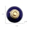 Homeroots Set of Six Cobalt And Gold Ceramic Drawer Pull Knobs, 6PK 635764 - alternate 3