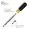 Klein Tools Multi-Bit Screwdriver / Nut Driver, 11-in-1, 8 Tips (Phillips, Slotted, Torx, Square), Cushion Grip 32500 - alternate 3