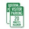 Signmission Visitor Parking Sign Visitor Parking 20 Minutes Maximum, 18'' X 24'', Heavy Gauge Aluminum, 2PK A-1824-2PACK-22728 - alternate 1
