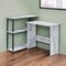 Homeroots 39" Antiqued White L Shape Writing Desk 491430 - alternate 2