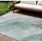 Homeroots 8' X 10' Teal Blue And Aqua Abstract Washable Indoor Outdoor Area Rug 611390 - alternate 1