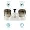 Dura Faucet Used For Lavatory Single Piece 4 Deck Mount With Shower Diverter 2 Smoked Acrylic Knob Handle DF-PL720S-BQ - alternate 2