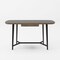 Homeroots 55" Walnut And Black Glass Rectangular Writing Desk 482431 - alternate 3