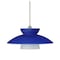 Besa Lighting Trilo 7 Cord Pendant, Blue Matte, Satin Nickel Finish, 1x50W Halogen 1XT-271823-SN - alternate 1