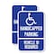 Signmission Handicapped Parking - Vehicle Id Required - Handicappe, 12'' X 18'', Heavy Gauge Aluminum, 2PK A-1218-2PACK-23912 - alternate 1