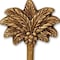Homeroots 4in Antiqued Gold Cast Iron Palm Tree Wall Hook 724071 - alternate 2