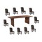 Homeroots 11 Piece Brown Solid Wood Dining Set with 10  635842 - alternate 1