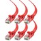 Maximm Cat6 Flat Ethernet Cable 25ft, 6PK, Red, 6PK CAT6F-25FTRED6PK - alternate 1