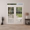 Vdomdoors Front Exterior Prehung Metal-Plastic Double Doors Clear Glass / MANUX 8355 White Silk / Office Comm MANUX8355DEXD-WS-W72xH80+16-RH-I - alternate 2