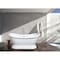 Kingston Brass 60" Acrylic Oval Double Slipper Pedestal Tub, No Faucet Drillings, Glossy White VTPDS602827 - alternate 2
