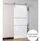 Sartodoors Sturdy Barn Door with Hardware, Planum 0014 White Silk and Aluminum Strips, 6.6FT Rail Hangers Heav PLANUM0014BD-S-WS-30 - alternate 1