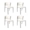 Manhattan Comfort Drift Metal Vegan Leather Side Chair in Ivory - Set of 4 DC1532-3 - alternate 2