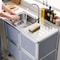 Wrightmaster 32.6 in. W x 16.9 in. D x 33.2 in. H Drop-In Utility Sink with Faucet, Assembled Cabinet in Silver ZROP460814 - alternate 3