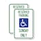 Signmission Reserved Parking Sunday Only With Graphic, 18'' X 24'' 2 Signs, Heavy Gauge Aluminum, 2PK A-1824-2PACK-23006 - alternate 1
