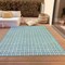 Homeroots 3' X 5' Teal Blue And Ivory Geometric Washable Indoor Outdoor Area Rug 614779 - alternate 2
