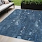 Homeroots 5' X 8' Blue And Ivory Abstract Washable Indoor Outdoor Area Rug 631162 - alternate 1