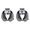 Brookstone U-Shaped Memory Foam Travel Pillow, One Size Fits Most, 12.6 x 3.74 x 12.2, Gray/Black BNPM0007 - alternate 3