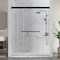Anzzi 76 in. x 56-60 in. Frameless Sliding Shower Door in Matte Black , 3/8in 10mm Tempered Clear Glass SD-AZ21-02MB - alternate 3