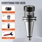 Vevor CAT40 Collet Holder ER 16/32 Collet Chuck Set 35 PCs SLN FMB ER16/32 APU, 35PK CAT4035 - alternate 2