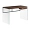 Homeroots 48" Brown and Clear Computer Desk 333541 - alternate 1