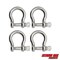 Extreme Max 3006.8297.4 BoatTector Stainless Steel Bow Shackle - 1/2", 4-Pack 3006.8297.4 - alternate 1