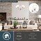 Vaxcel Bellwood 5-Light Satin Nickel Chandelier Glass Shade Dining Room Pendant Fixture H0312 - alternate 2