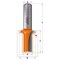 Cmt DECORATIVE OGEE BIT D=7/8in d=1/2in R=1/8in S=1/2in (PROFILE C) 865.905.11 - alternate 2