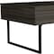 Homeroots 39" Espresso And Black Wood And Metal Lift Top Coffee Table With Drawer 535055 - alternate 3