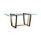 Homeroots 72" Clear And Gold Glass And Iron Sled Base Dining Table 569431 - alternate 1