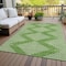 Homeroots 5' X 8' Green And Ivory Geometric Washable Indoor Outdoor Area Rug 598563 - alternate 3