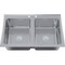 Amgood Stainless Steel 2 Compartment Drop-In Sink. Bowl 14 in. x 16 in. x 10 in. No Faucet SINK DIS S2C-141610-NF-Z - alternate 2