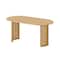 Homeroots 66" Natural Solid Wood Double Pedestal Base Oval Dining Table 712860 - alternate 1