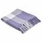 Homeroots 50" X 60" Purple Woven Cotton Checkered Throw Blanket with Fringe 516573 - alternate 4