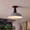 Jonathan Y Camila 14 in. 1-Light Classic Industrial Indoor/Outdoor Iron LED Semi Flush Mount, Matte Silver Blue JYL7617K - alternate 2