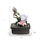 Homeroots 11" Pink Green And Brown Polyresin Hummingbird Tabletop Fountain 468305 - alternate 3