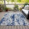 Homeroots 8' X 10' Navy Blue And Ivory Abstract Washable Indoor Outdoor Area Rug 612632 - alternate 2